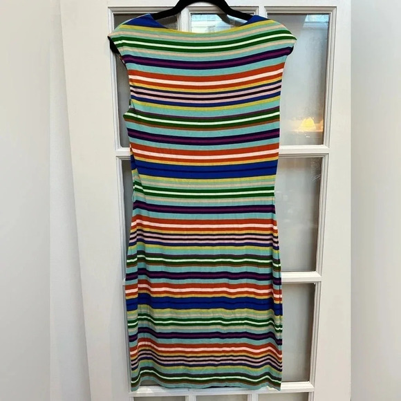 Calvin Klein Women’s Multicolor Lightweight Stripe Classic Dress Size 8 Medium - Picture 2 of 7